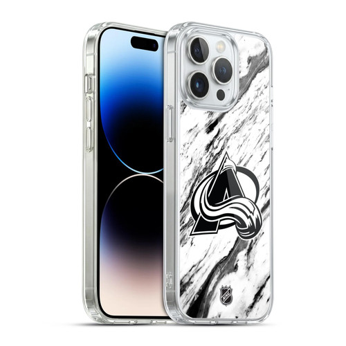 NHL Colorado Avalanche Marble Soft Gel Case for Apple iPhone 14 Pro Max & MagSafe