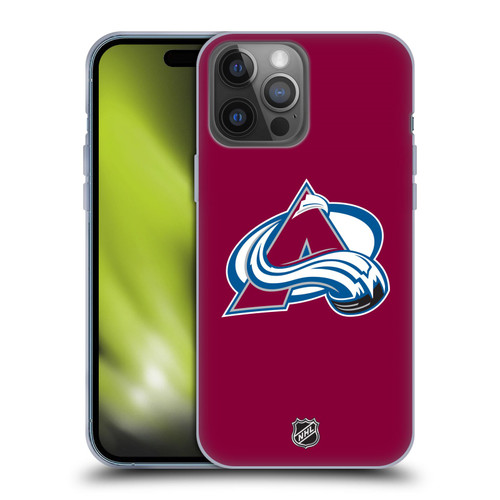 NHL Colorado Avalanche Plain Soft Gel Case for Apple iPhone 14 Pro Max