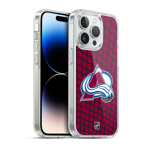 NHL Colorado Avalanche Net Pattern Soft Gel Case for Apple iPhone 14 Pro & MagSafe