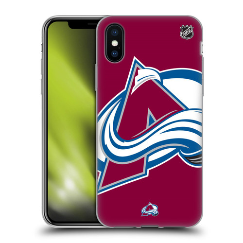 NHL Colorado Avalanche Oversized Soft Gel Case for Apple iPhone X / iPhone XS