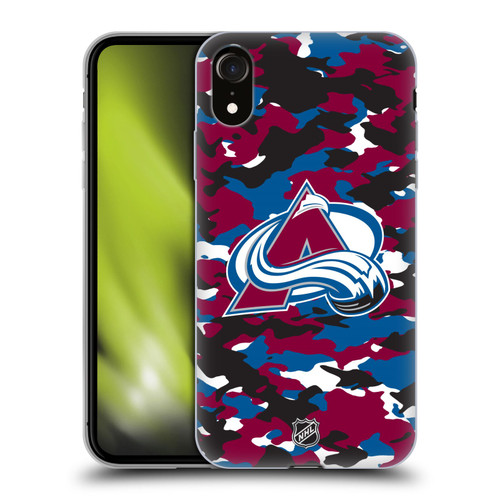 NHL Colorado Avalanche Camouflage Soft Gel Case for Apple iPhone XR