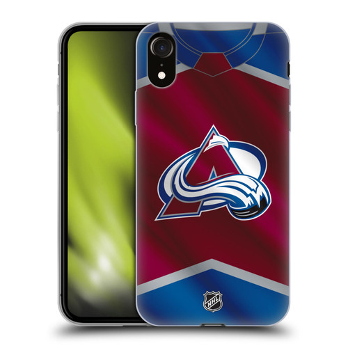 NHL Colorado Avalanche Jersey Soft Gel Case for Apple iPhone XR