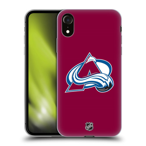 NHL Colorado Avalanche Plain Soft Gel Case for Apple iPhone XR