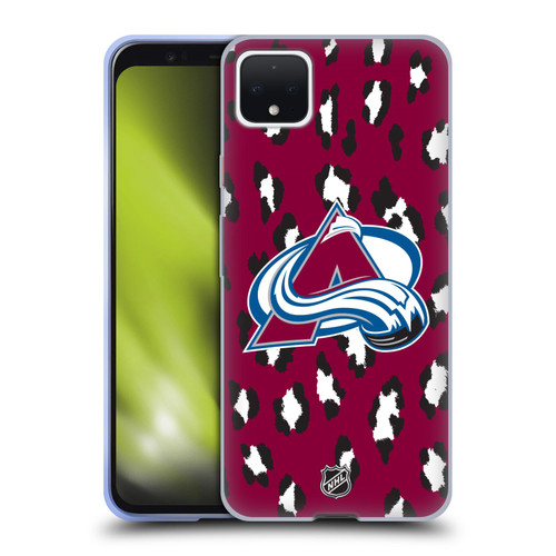 NHL Colorado Avalanche Leopard Patten Soft Gel Case for Google Pixel 4 XL