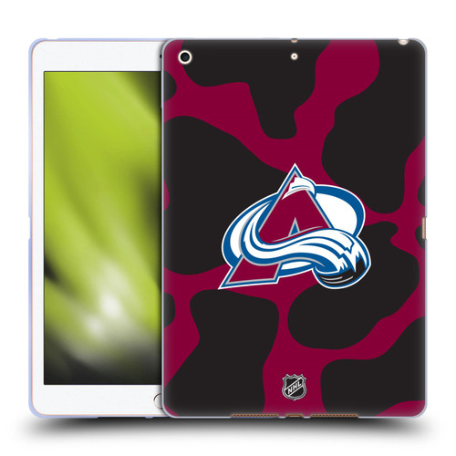 NHL Colorado Avalanche Cow Pattern Soft Gel Case for Apple iPad 10.2 2019/2020/2021
