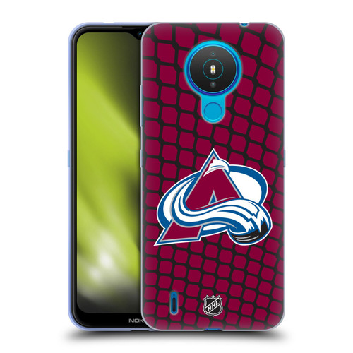 NHL Colorado Avalanche Net Pattern Soft Gel Case for Nokia 1.4