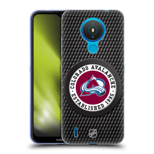 NHL Colorado Avalanche Puck Texture Soft Gel Case for Nokia 1.4