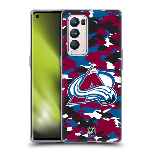 NHL Colorado Avalanche Camouflage Soft Gel Case for OPPO Find X3 Neo / Reno5 Pro+ 5G