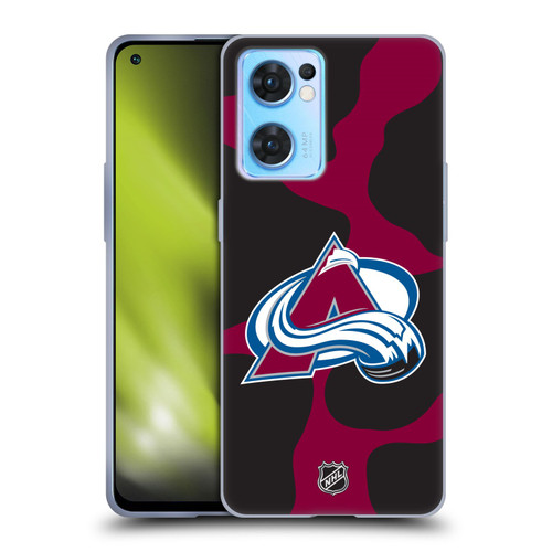 NHL Colorado Avalanche Cow Pattern Soft Gel Case for OPPO Reno7 5G / Find X5 Lite