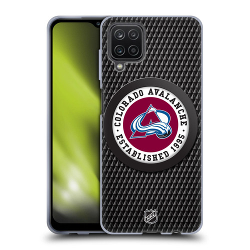 NHL Colorado Avalanche Puck Texture Soft Gel Case for Samsung Galaxy A12 (2020)