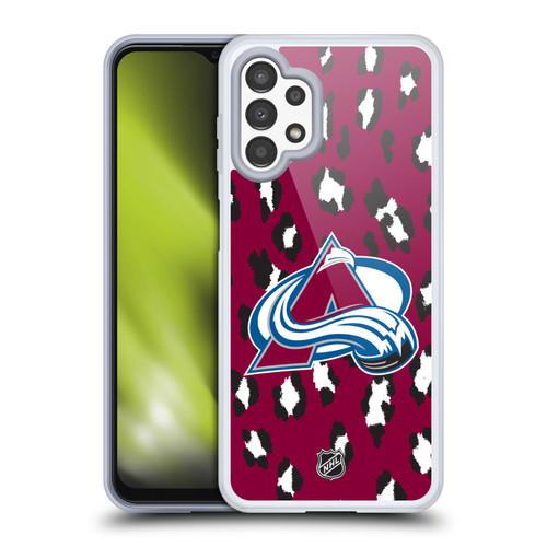 NHL Colorado Avalanche Leopard Patten Soft Gel Case for Samsung Galaxy A13 (2022)