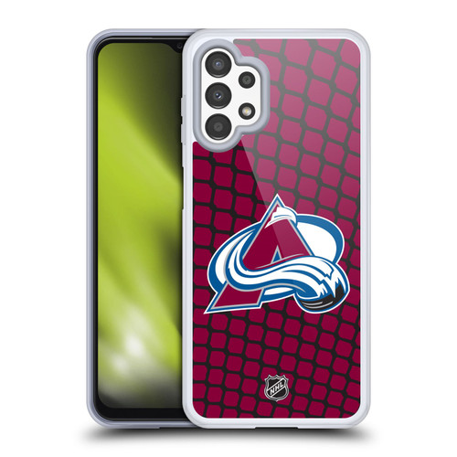 NHL Colorado Avalanche Net Pattern Soft Gel Case for Samsung Galaxy A13 (2022)