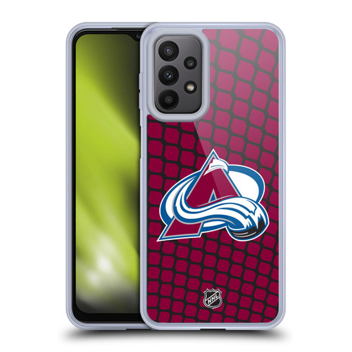 NHL Colorado Avalanche Net Pattern Soft Gel Case for Samsung Galaxy A23 / 5G (2022)