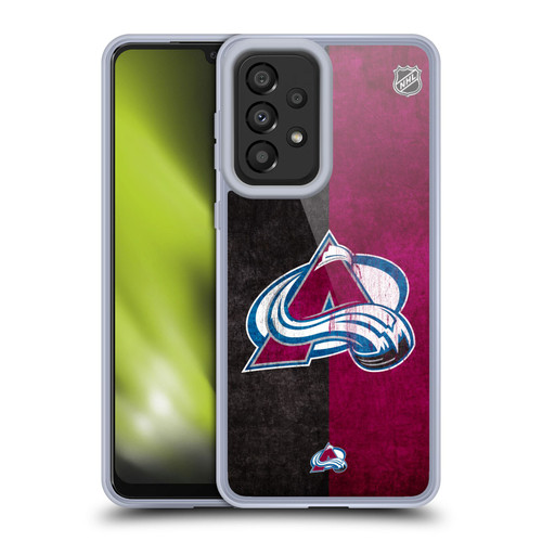 NHL Colorado Avalanche Half Distressed Soft Gel Case for Samsung Galaxy A33 5G (2022)