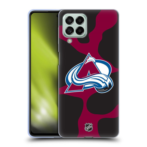 NHL Colorado Avalanche Cow Pattern Soft Gel Case for Samsung Galaxy M53 (2022)