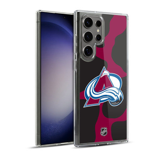 NHL Colorado Avalanche Cow Pattern Soft Gel Case for Samsung Galaxy S23 Ultra 5G & MagSafe