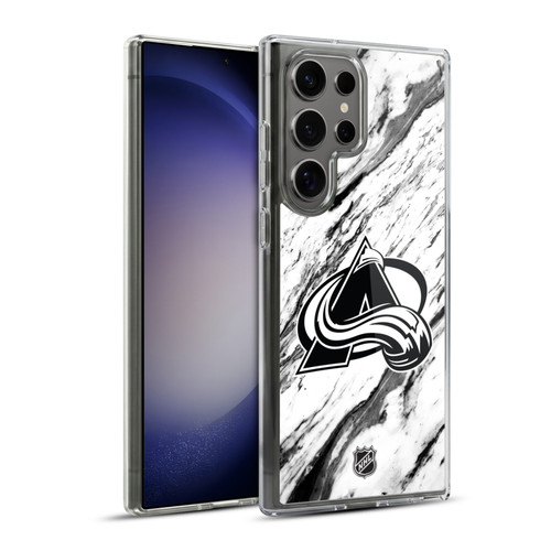 NHL Colorado Avalanche Marble Soft Gel Case for Samsung Galaxy S23 Ultra 5G & MagSafe
