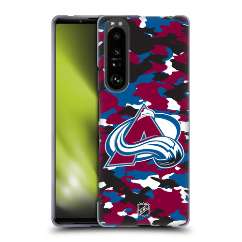 NHL Colorado Avalanche Camouflage Soft Gel Case for Sony Xperia 1 III