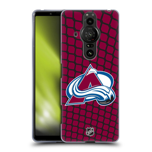 NHL Colorado Avalanche Net Pattern Soft Gel Case for Sony Xperia Pro-I