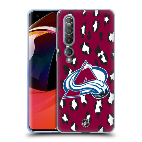 NHL Colorado Avalanche Leopard Patten Soft Gel Case for Xiaomi Mi 10 5G / Mi 10 Pro 5G