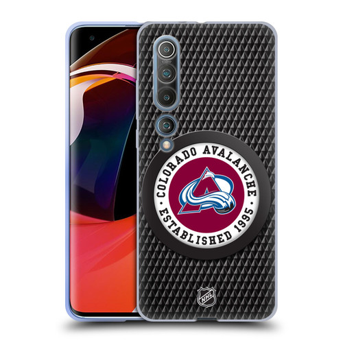 NHL Colorado Avalanche Puck Texture Soft Gel Case for Xiaomi Mi 10 5G / Mi 10 Pro 5G