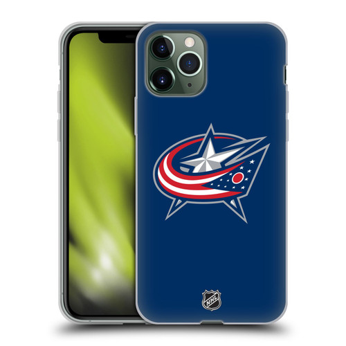 NHL Columbus Blue Jackets Plain Soft Gel Case for Apple iPhone 11 Pro