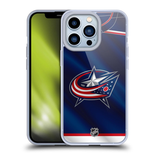 NHL Columbus Blue Jackets Jersey Soft Gel Case for Apple iPhone 13 Pro