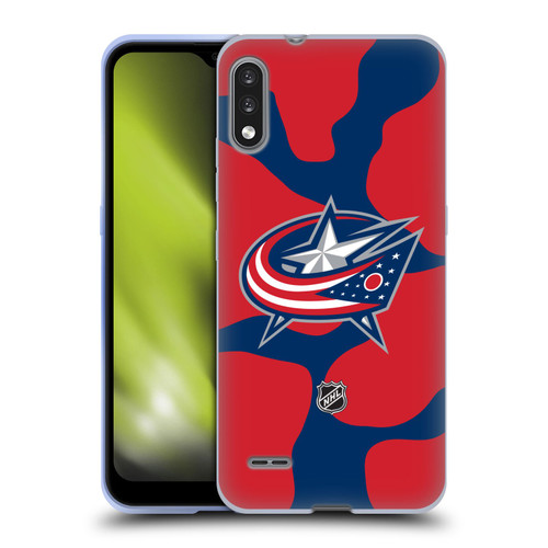 NHL Columbus Blue Jackets Cow Pattern Soft Gel Case for LG K22