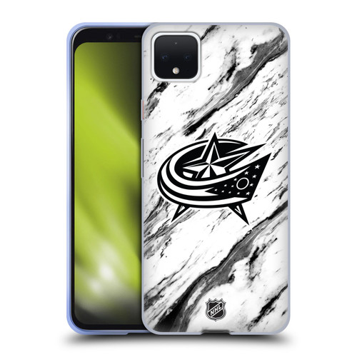 NHL Columbus Blue Jackets Marble Soft Gel Case for Google Pixel 4 XL