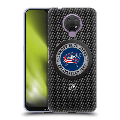 NHL Columbus Blue Jackets Puck Texture Soft Gel Case for Nokia G10