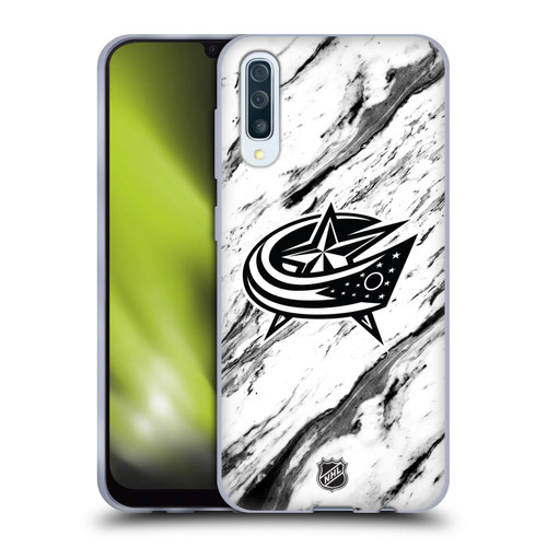 NHL Columbus Blue Jackets Marble Soft Gel Case for Samsung Galaxy A50/A30s (2019)