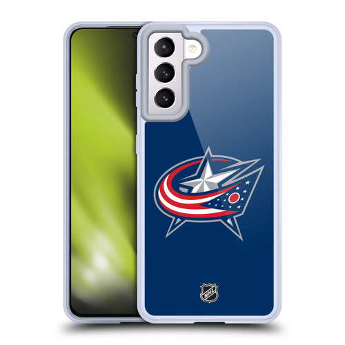 NHL Columbus Blue Jackets Plain Soft Gel Case for Samsung Galaxy S21 5G