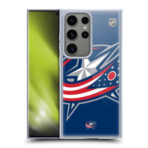NHL Columbus Blue Jackets Oversized Soft Gel Case for Samsung Galaxy S23 Ultra 5G