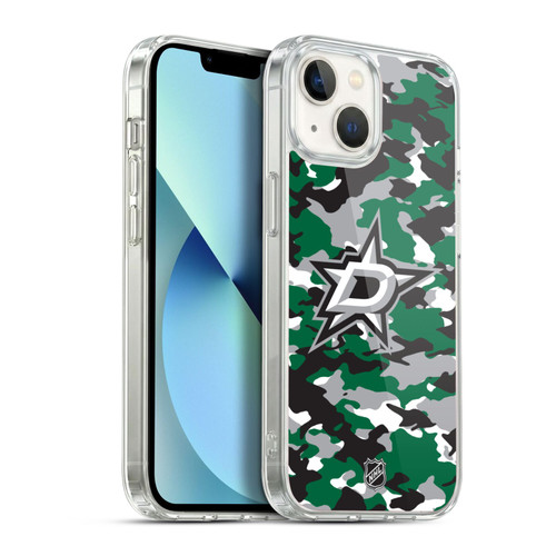 NHL Dallas Stars Camouflage Soft Gel Case for Apple iPhone 13
