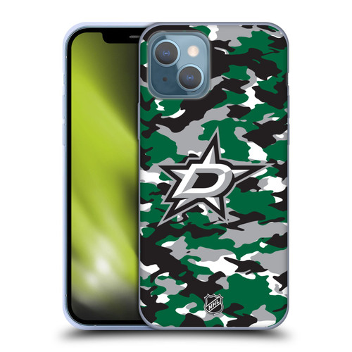 NHL Dallas Stars Camouflage Soft Gel Case for Apple iPhone 13