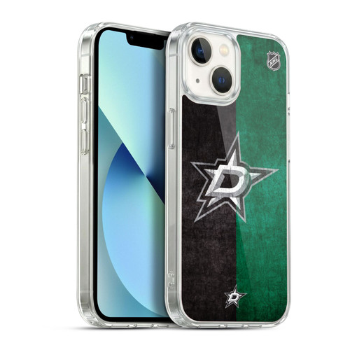 NHL Dallas Stars Half Distressed Soft Gel Case for Apple iPhone 13