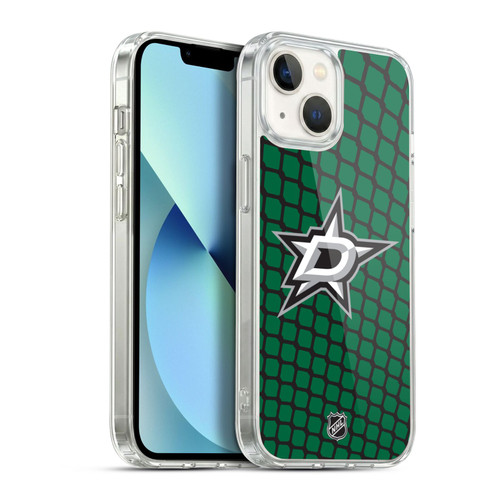 NHL Dallas Stars Net Pattern Soft Gel Case for Apple iPhone 13