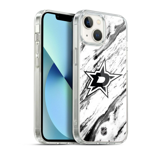 NHL Dallas Stars Marble Soft Gel Case for Apple iPhone 13