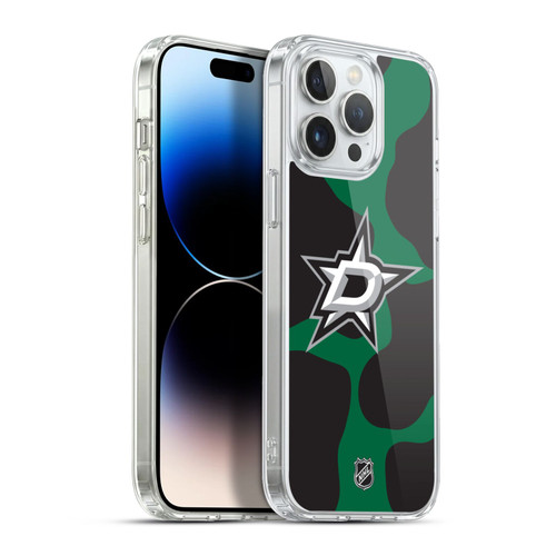 NHL Dallas Stars Cow Pattern Soft Gel Case for Apple iPhone 13 Pro Max