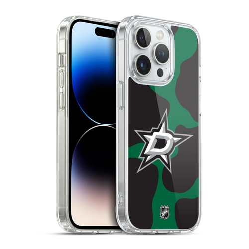 NHL Dallas Stars Cow Pattern Soft Gel Case for Apple iPhone 13 Pro