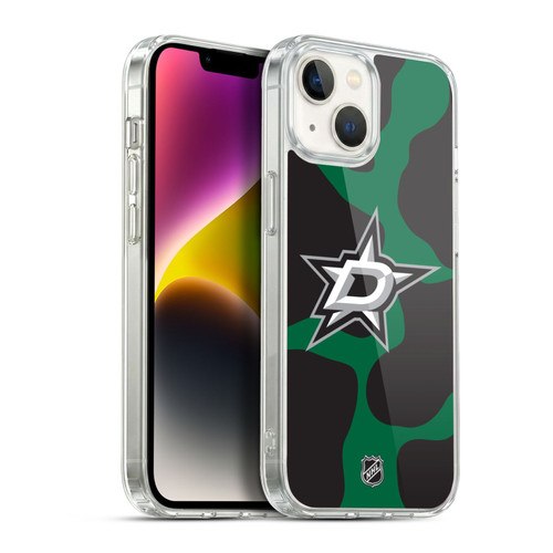 NHL Dallas Stars Cow Pattern Soft Gel Case for Apple iPhone 14