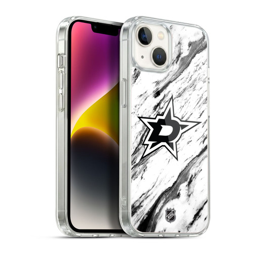 NHL Dallas Stars Marble Soft Gel Case for Apple iPhone 14 Plus