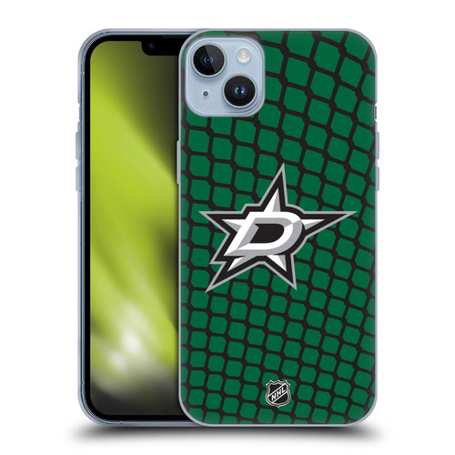 NHL Dallas Stars Net Pattern Soft Gel Case for Apple iPhone 14 Plus