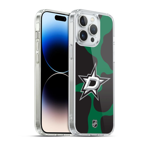NHL Dallas Stars Cow Pattern Soft Gel Case for Apple iPhone 14 Pro Max