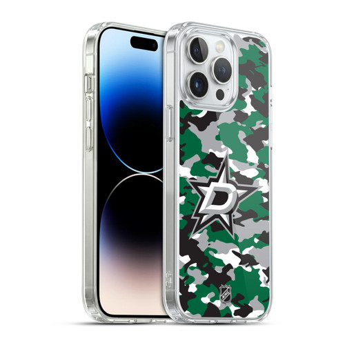 NHL Dallas Stars Camouflage Soft Gel Case for Apple iPhone 14 Pro Max