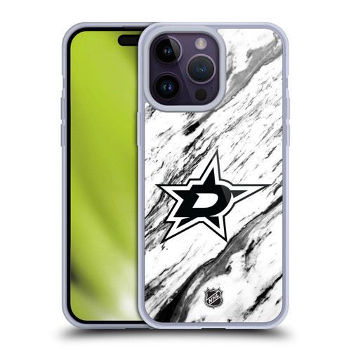 NHL Dallas Stars Marble Soft Gel Case for Apple iPhone 14 Pro Max