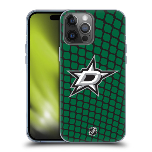 NHL Dallas Stars Net Pattern Soft Gel Case for Apple iPhone 14 Pro Max