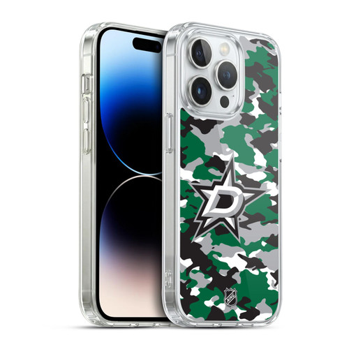 NHL Dallas Stars Camouflage Soft Gel Case for Apple iPhone 14 Pro