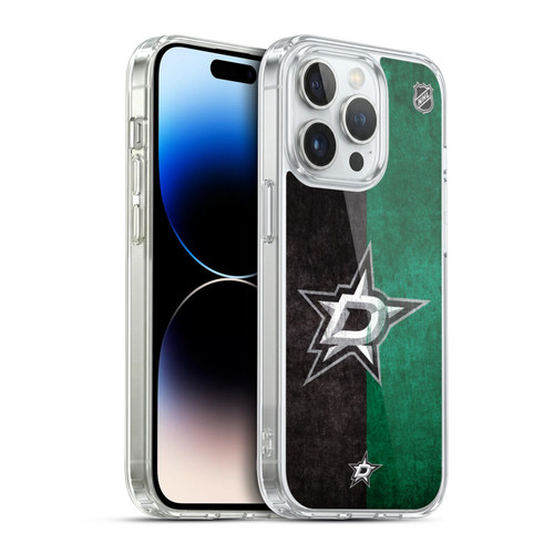 NHL Dallas Stars Half Distressed Soft Gel Case for Apple iPhone 14 Pro