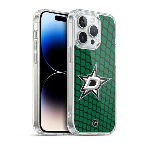 NHL Dallas Stars Net Pattern Soft Gel Case for Apple iPhone 14 Pro